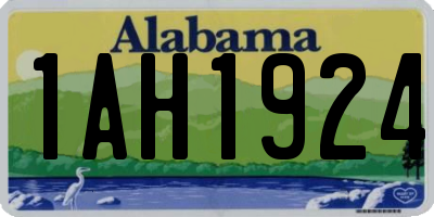 AL license plate 1AH1924