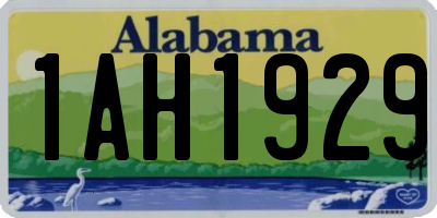 AL license plate 1AH1929