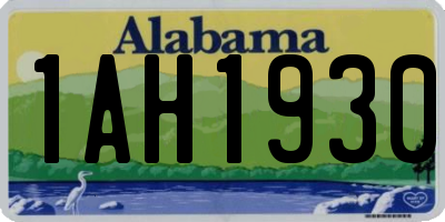 AL license plate 1AH1930