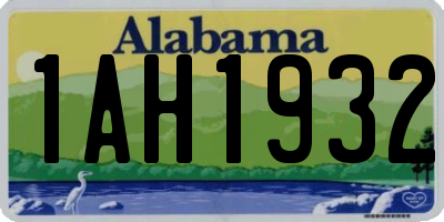 AL license plate 1AH1932