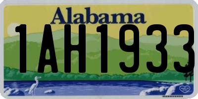 AL license plate 1AH1933