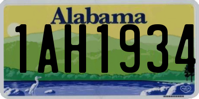 AL license plate 1AH1934