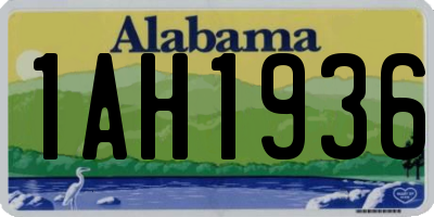 AL license plate 1AH1936