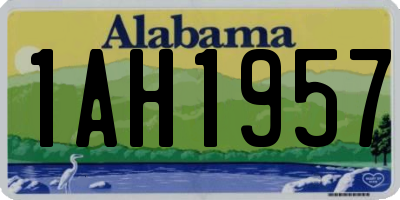 AL license plate 1AH1957