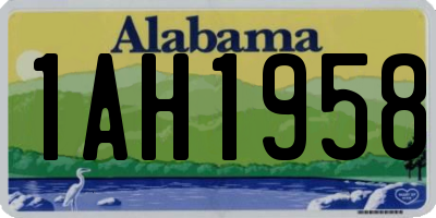 AL license plate 1AH1958