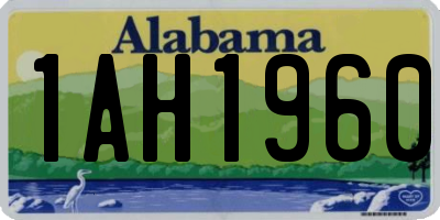 AL license plate 1AH1960