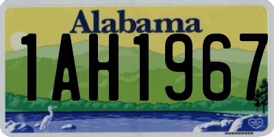 AL license plate 1AH1967