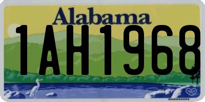 AL license plate 1AH1968