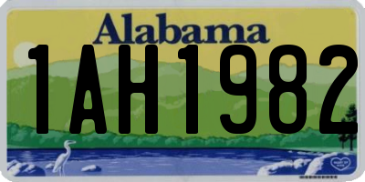 AL license plate 1AH1982