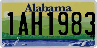 AL license plate 1AH1983