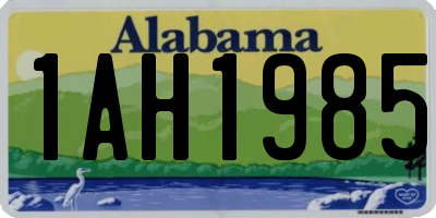 AL license plate 1AH1985