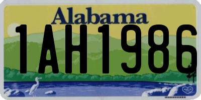 AL license plate 1AH1986