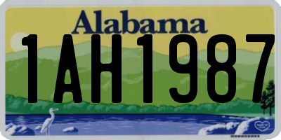 AL license plate 1AH1987