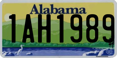 AL license plate 1AH1989