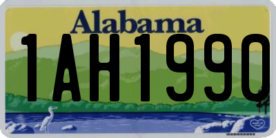 AL license plate 1AH1990