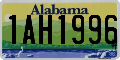 AL license plate 1AH1996