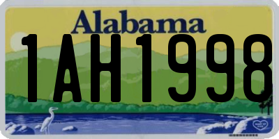AL license plate 1AH1998
