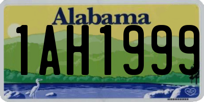 AL license plate 1AH1999