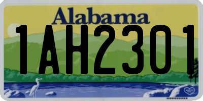 AL license plate 1AH2301