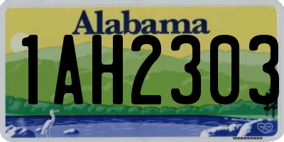 AL license plate 1AH2303