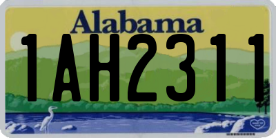 AL license plate 1AH2311