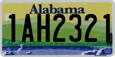 AL license plate 1AH2321