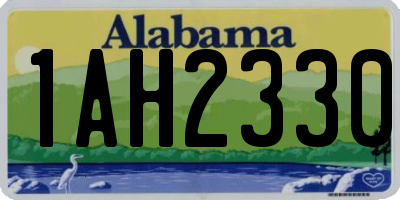 AL license plate 1AH2330