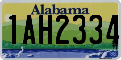 AL license plate 1AH2334