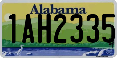 AL license plate 1AH2335
