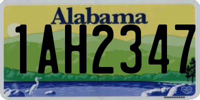 AL license plate 1AH2347