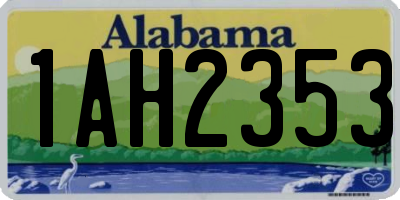 AL license plate 1AH2353
