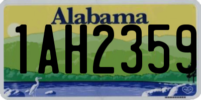 AL license plate 1AH2359