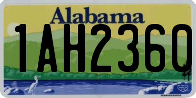 AL license plate 1AH2360