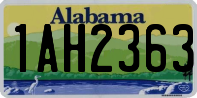 AL license plate 1AH2363