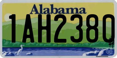 AL license plate 1AH2380