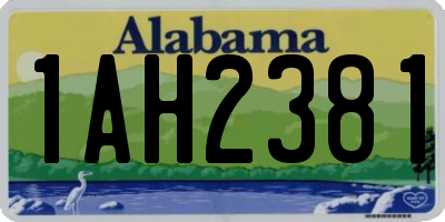AL license plate 1AH2381