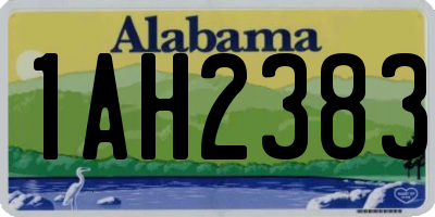 AL license plate 1AH2383