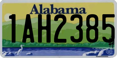 AL license plate 1AH2385
