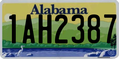 AL license plate 1AH2387