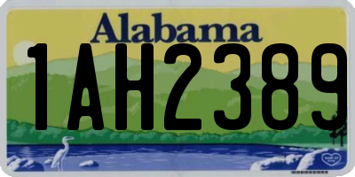 AL license plate 1AH2389