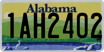 AL license plate 1AH2402