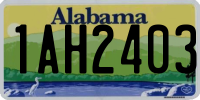 AL license plate 1AH2403