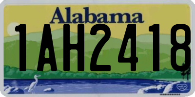 AL license plate 1AH2418