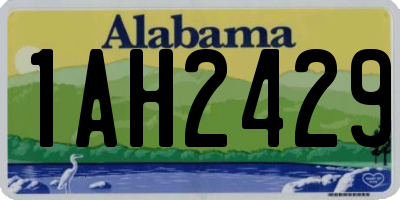 AL license plate 1AH2429
