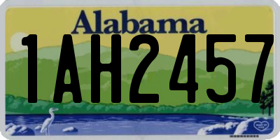 AL license plate 1AH2457