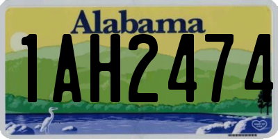 AL license plate 1AH2474
