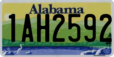 AL license plate 1AH2592