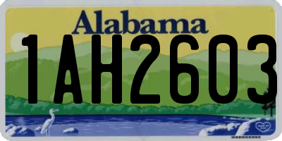 AL license plate 1AH2603