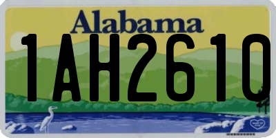 AL license plate 1AH2610