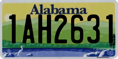 AL license plate 1AH2631